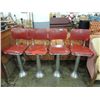 Image 2 : 4 ICE CREAM PARLOR BAR STOOLS