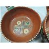 Image 4 : LOT 4 NESTING CLAY BOWLS HAND PAINTED