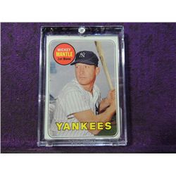 1969 TOPPS MICKEY MANTLE #500 BASEBALL CARD