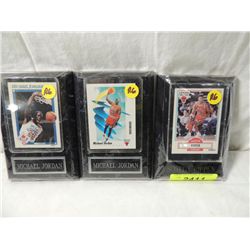 LOT 3 PIPPEN & JORDAN  CARD PLAQUES