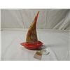 Image 1 : MURANO ITALIAN GLASS SAIL SHIP SCULPTURE