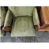Image 3 : VINTAGE VELVET GREEN SOFA & CHAIR