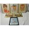 Image 1 : LOT 5 VINTAGE FRAMED PRINTS & PAINTINGS