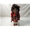 Image 1 : 17" PORCELAIN DOLL IN PLAID DRESS