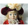 Image 2 : PORCELAIN DOLL "PRICILLA" CHRISTMAS DOLL