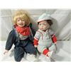 Image 1 : LOT 2 BASEBALL PORCELAIN DOLLS