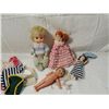 Image 1 : LOT 4 SMALL VINTAGE DOLLS GINNY DOLL