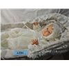 Image 2 : ANTIQUE STYLE WICKER & LACE BABY DOLL STROLLER