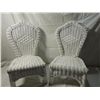Image 1 : PAIR NICE WHITE WHICKER DOLL CHAIRS