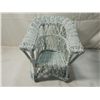 Image 1 : SMALL LIGHT BLUE WICKER DOLL CHIAR