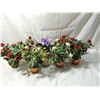 Image 1 : LOT 10 ARTIFICAL SILK FLOWERS IN POTS