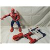 Image 1 : LOT 2 LARGE SPIDERMAN ACTION FIGURE & TOY GUN