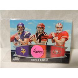 2011 TOPPS PRIME TRIPLE COMBO ROOKIE FOOTBALL CARD