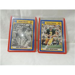 LOT 2 JOE MONTANA FOOTBALL CARDS