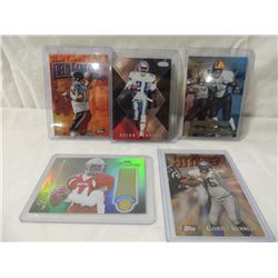 LOT 5 FOOTBALL PLAYER CARDS MIXED