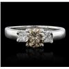 Image 4 : Platinum 1.37ctw Diamond Ring