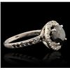 Image 5 : 14KT White Gold 4.39ct Black Diamond Ring
