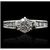 Image 4 : Platinum 1.14ctw Diamond Ring
