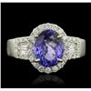 Image 4 : 14KT White Gold 2.42ct Tanzanite and Diamond Ring