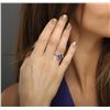 Image 3 : 18KT White Gold 2.98ct Tanzanite and Diamond Ring