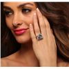 Image 2 : 14KT White Gold 6.62ct Aquamarine and Diamond Ring