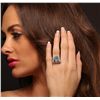 Image 3 : 14KT White Gold 6.62ct Aquamarine and Diamond Ring