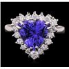 Image 4 : 14KT White Gold 3.49ct Tanzanite and Diamond Ring