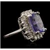 Image 5 : 14KT White Gold 7.29ct Tanzanite and Diamond Ring
