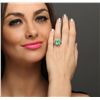 Image 3 : 14KT Two-Tone Gold 3.67ct Emerald and Diamond Ring