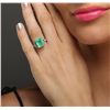 Image 4 : 14KT Two-Tone Gold 3.67ct Emerald and Diamond Ring