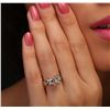 Image 3 : 14KT Yellow Gold 1.56ctw Princess Cut Diamond Ring