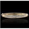 Image 4 : 14KT Yellow Gold 3.25ctw Diamond Bangle