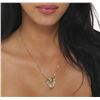 Image 1 : 14KT Yellow Gold 0.92ctw Diamond Pendant With Chain