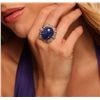 Image 3 : 14KT Yellow Gold 23.25ct Tanzanite and Diamond Ring