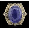 Image 4 : 14KT Yellow Gold 23.25ct Tanzanite and Diamond Ring