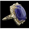 Image 5 : 14KT Yellow Gold 23.25ct Tanzanite and Diamond Ring