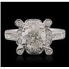 Image 4 : 18KT White Gold 3.13ctw Diamond Ring
