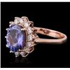 Image 6 : 14KT Rose Gold 2.63ct Tanzanite and Diamond Ring