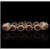 Image 4 : 14KT Yellow Gold 21.45ctw Ruby and Diamond Bracelet
