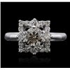 Image 4 : 14KT White Gold 1.37ctw Diamond Ring