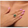 Image 3 : 14KT Yellow Gold 4.03ct Emerald and Diamond Ring