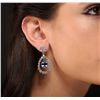 Image 3 : 14KT White Gold 7.22ct Tanzanite and Diamond Earrings