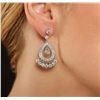 Image 1 : 14KT White Gold 4.07ctw Diamond Dangle Earrings