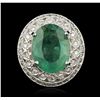 Image 4 : 14KT White Gold 5.84ct Emerald and Diamond Ring