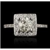 Image 4 : 14KT white gold 1.66ctw Diamond Ring