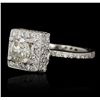 Image 5 : 14KT white gold 1.66ctw Diamond Ring