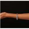 Image 3 : 14KT White Gold 4.45ctw Ruby and Diamond Bracelet