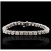 Image 4 : 14KT White Gold 7.23ctw Diamond Tennis  Bracelet
