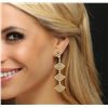 Image 3 : 18KT Two-Tone Gold 5.00ctw Diamond Earrings