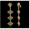 Image 5 : 18KT Two-Tone Gold 5.00ctw Diamond Earrings